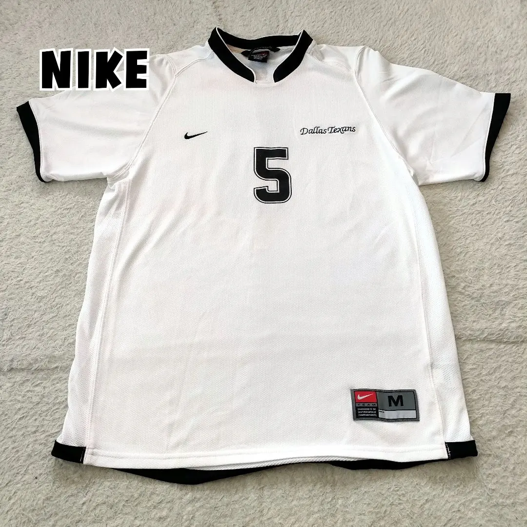 【美品】ナイキ　オフホワイト　ゲームシャツ　M 希少コラボ ナイキ × オフホワイト Wネーム ロンT (Nike/Tシャツ