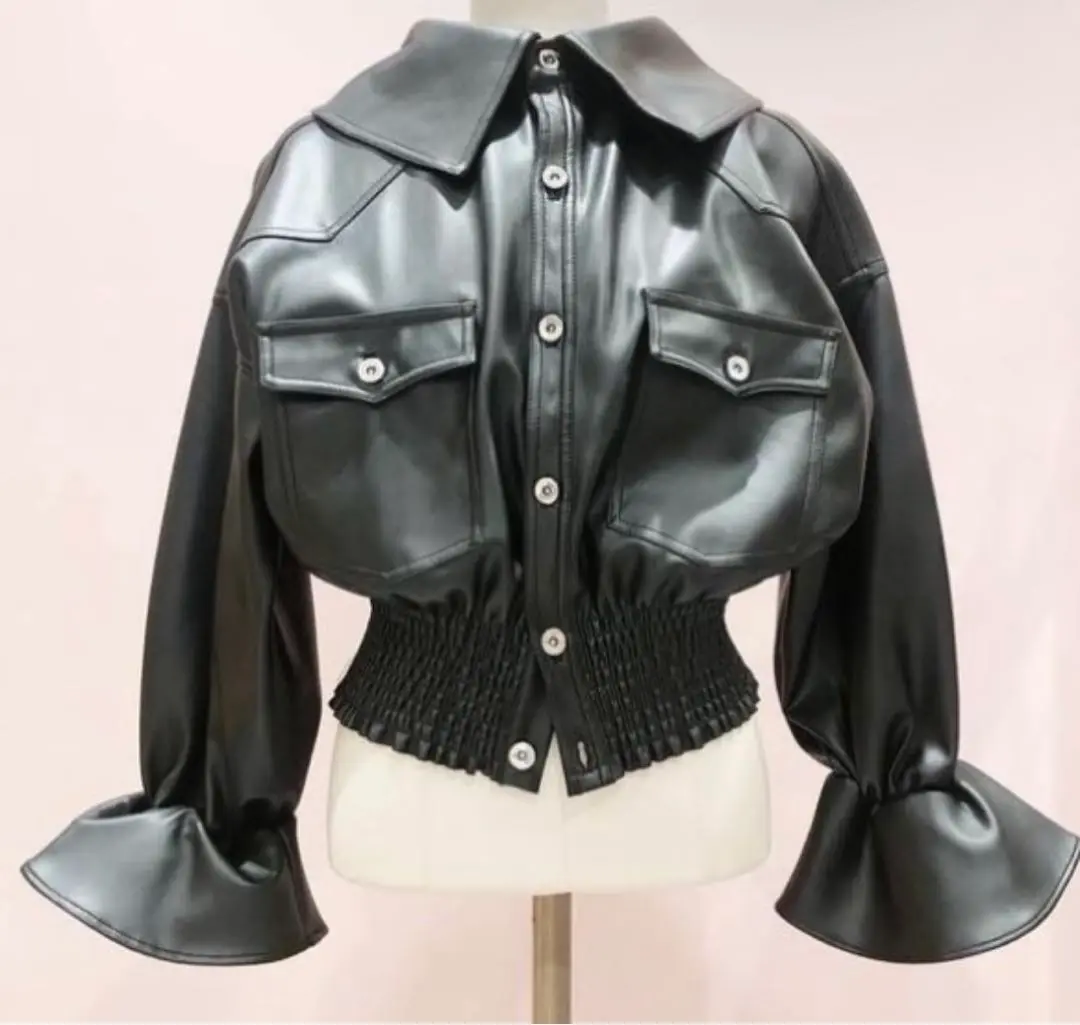 美品 リルリリー黒レザージャケット 2025年最新】lilLilly レザージャケット・ライダースの人気