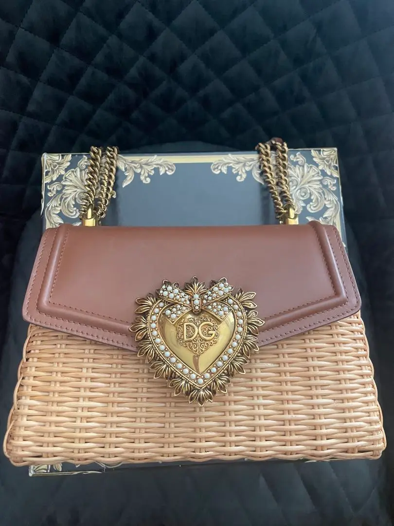 ✨極美品✨DOLCE&GABBANA ラフィアバッグ　カゴバッグ レース ロゴ ✨極美品✨DOLCE&GABBANA ラフィアバッグ カゴバッグ レース