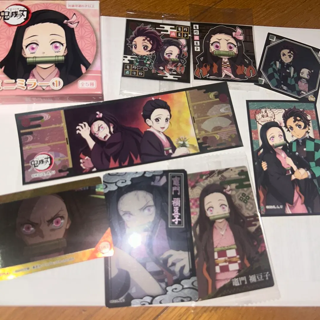 Thumbnail of Demon Slayer Nezuko Mirror, Stickers, and Card Set - 8 Pieces