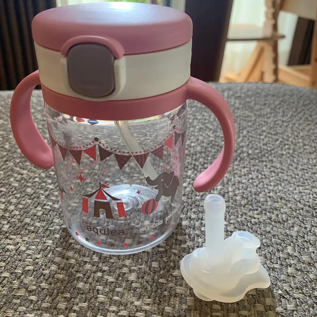 Thumbnail of Richell Aqulea Outing Straw Mug R 200 Pink, 1 piece, 200ml
