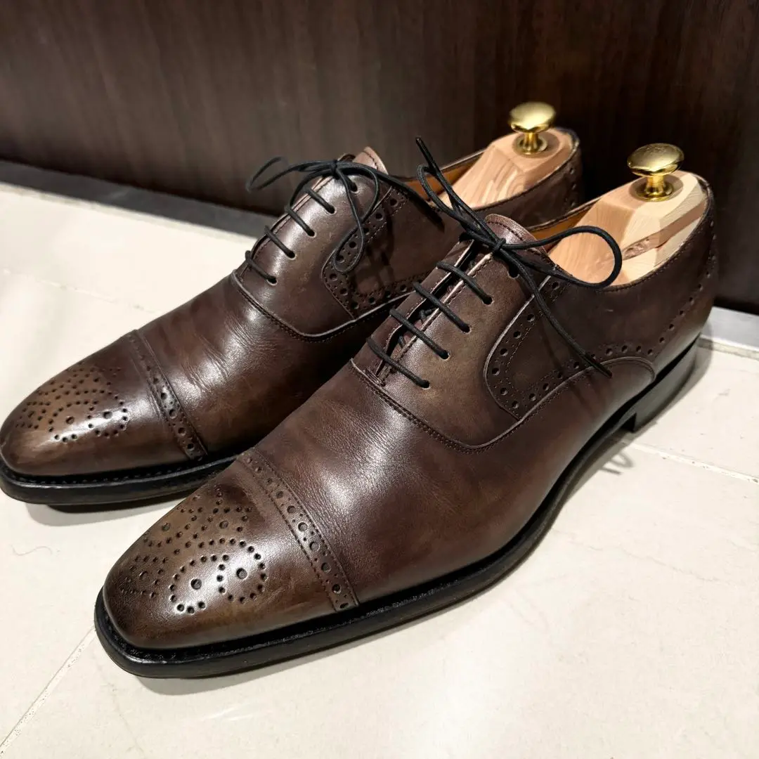【未使用級】CORDWAINER(41.5)ストレートチップ ブラウン 未使用級】CORDWAINER(41.5)ストレートチップブラウン