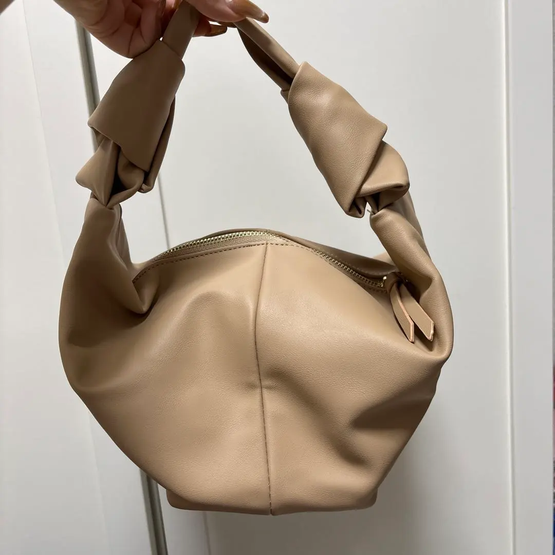 Thumbnail of Pink Beige Synthetic Leather Handbag