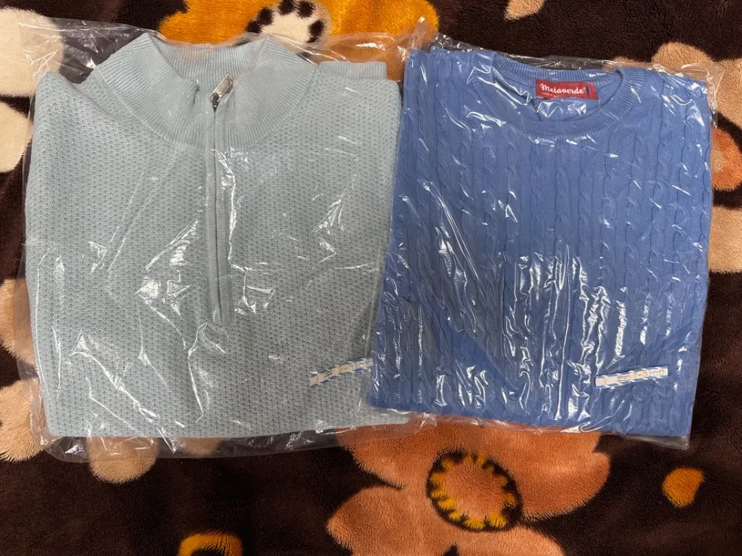 Thumbnail of Excellent condition, cleaned. Eddie Bauer cable knit sweater, set of 2, made in Italy.