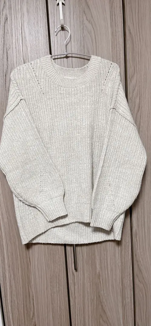 Techichi 泡泡袖針織衫 淺米色 的縮圖