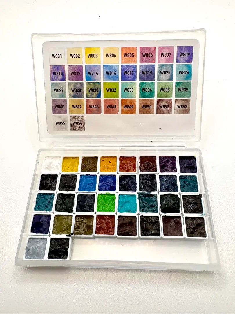 ミジェロ  Mijello  透明水彩絵の具　112色 小分けセット ケース付き ミジェロ Mijello 透明水彩絵の具 112色 小分けセット ケース