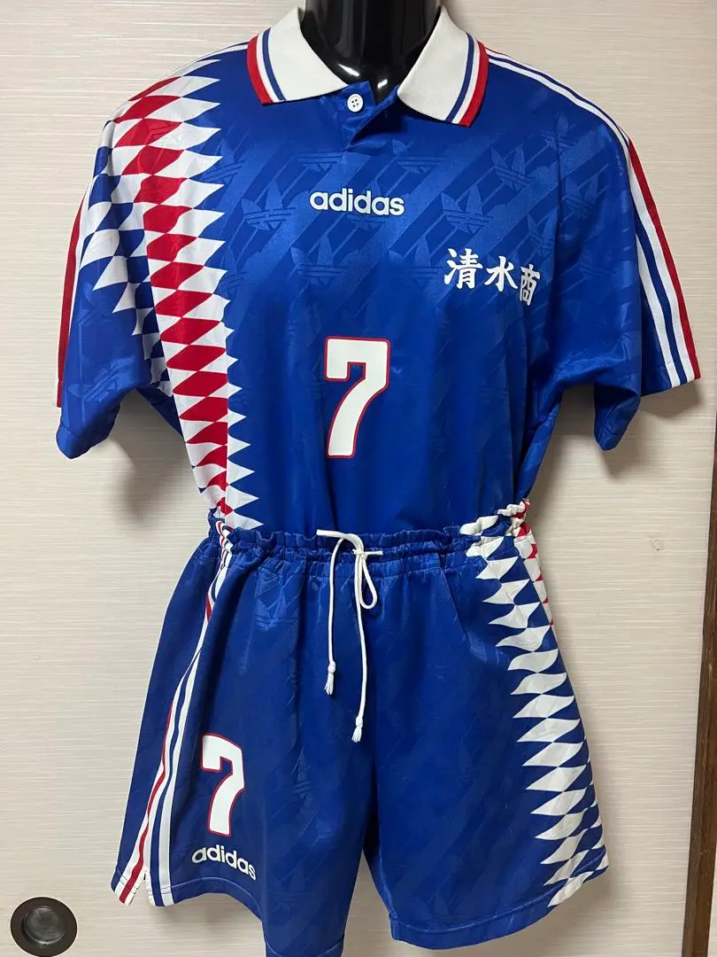 清水商業高校 サッカー部　選手支給 公式戦用ユニフォーム ウェア 背番号10 青 清水商業高校 サッカー部 選手支給 公式戦用ユニフォーム ウェア