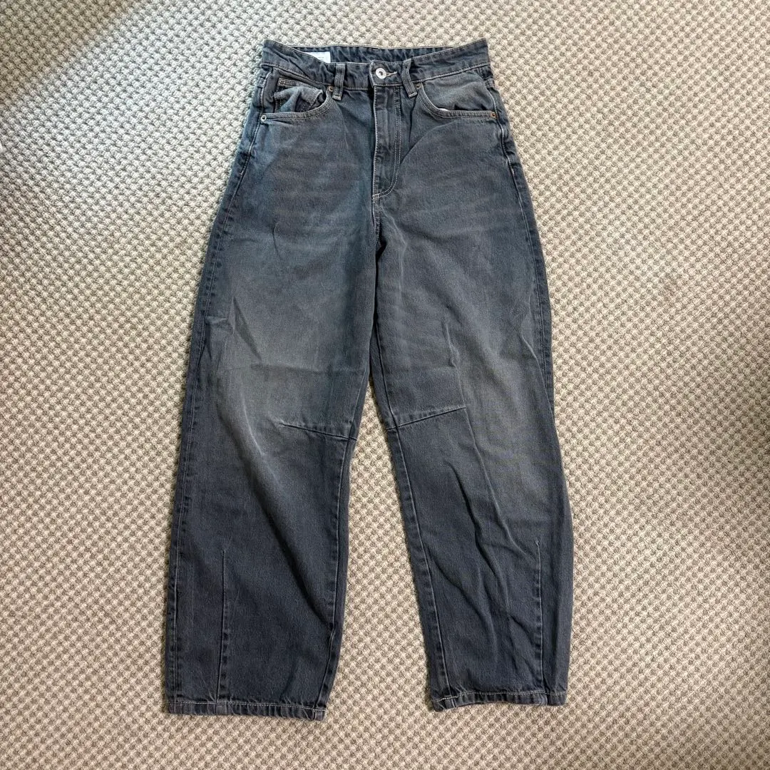 Thumbnail of ZARA Dark Gray Mid-Rise Denim, Size 32