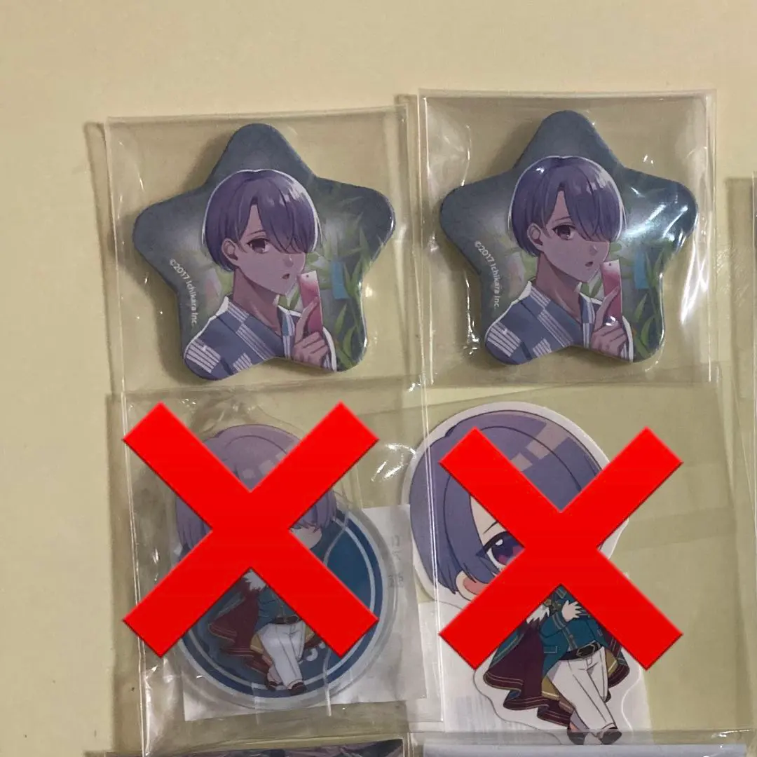 彩虹社 弦月藤士郎 七夕 徽章 2個 的縮圖