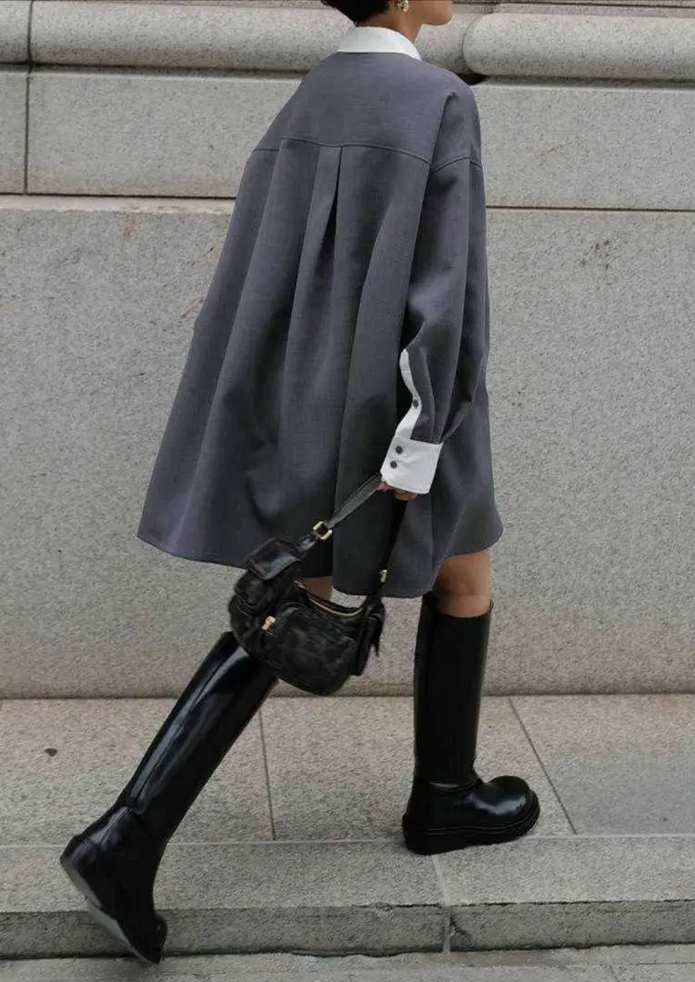 machatt マチャット ダブルクロスバイカラードレス - トップス新