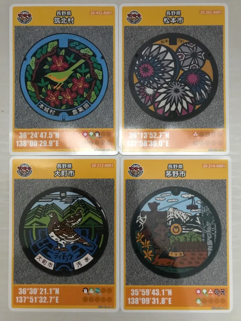 Thumbnail of Set of 4 Manhole Cards (Please read the product description)