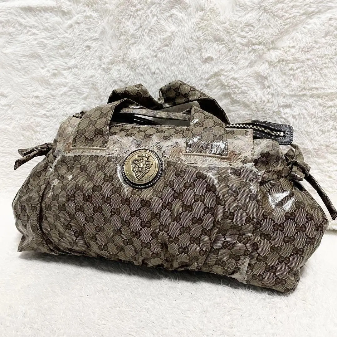 ✨美品 GUCCI レザー ヒステリア クレスト GG シマ ハンドバッグ 高級品✨ GUCCI グッチ ヒステリア クレスト GG シマ ハンドバッグ