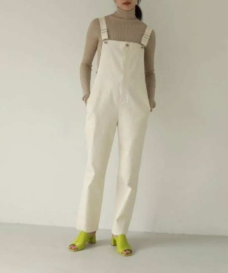 todayful 白サロペット TODAYFUL（トゥデイフル）の「ウォッシュドツイルサロペット