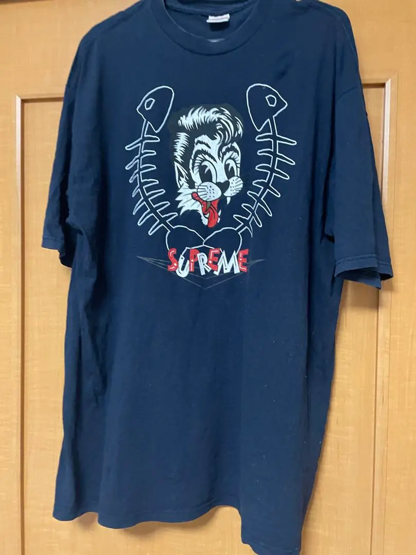 2003 SUPREME × STRAY CATS Tシャツ シュプリーム Ｌ 2003 SUPREME × STRAY CATS Tシャツ ブラック Mサイズ