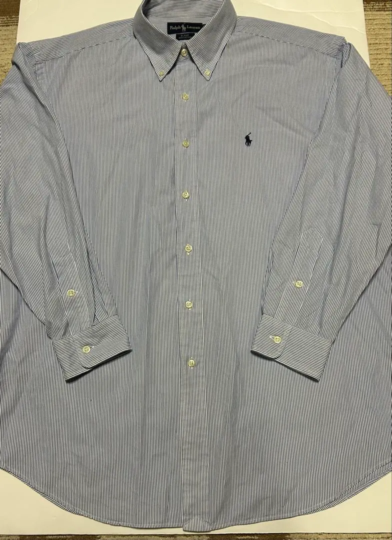 90年代古董Ralph Lauren條紋棉質襯衫 的縮圖