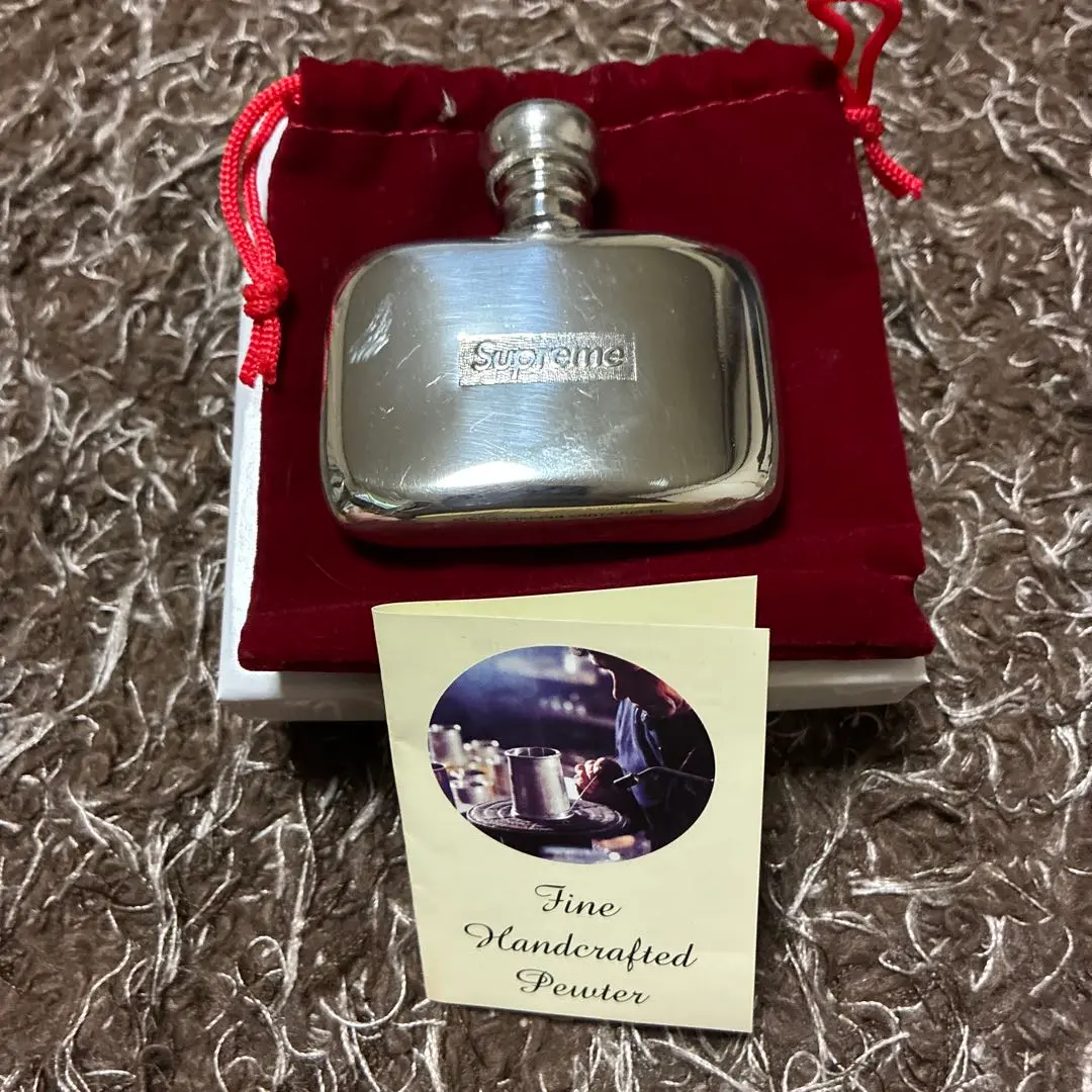 【hoさま専用】Supreme Pewter Mini Flask Supreme 3 oz. Pewter Flask Silver - FW22 - US