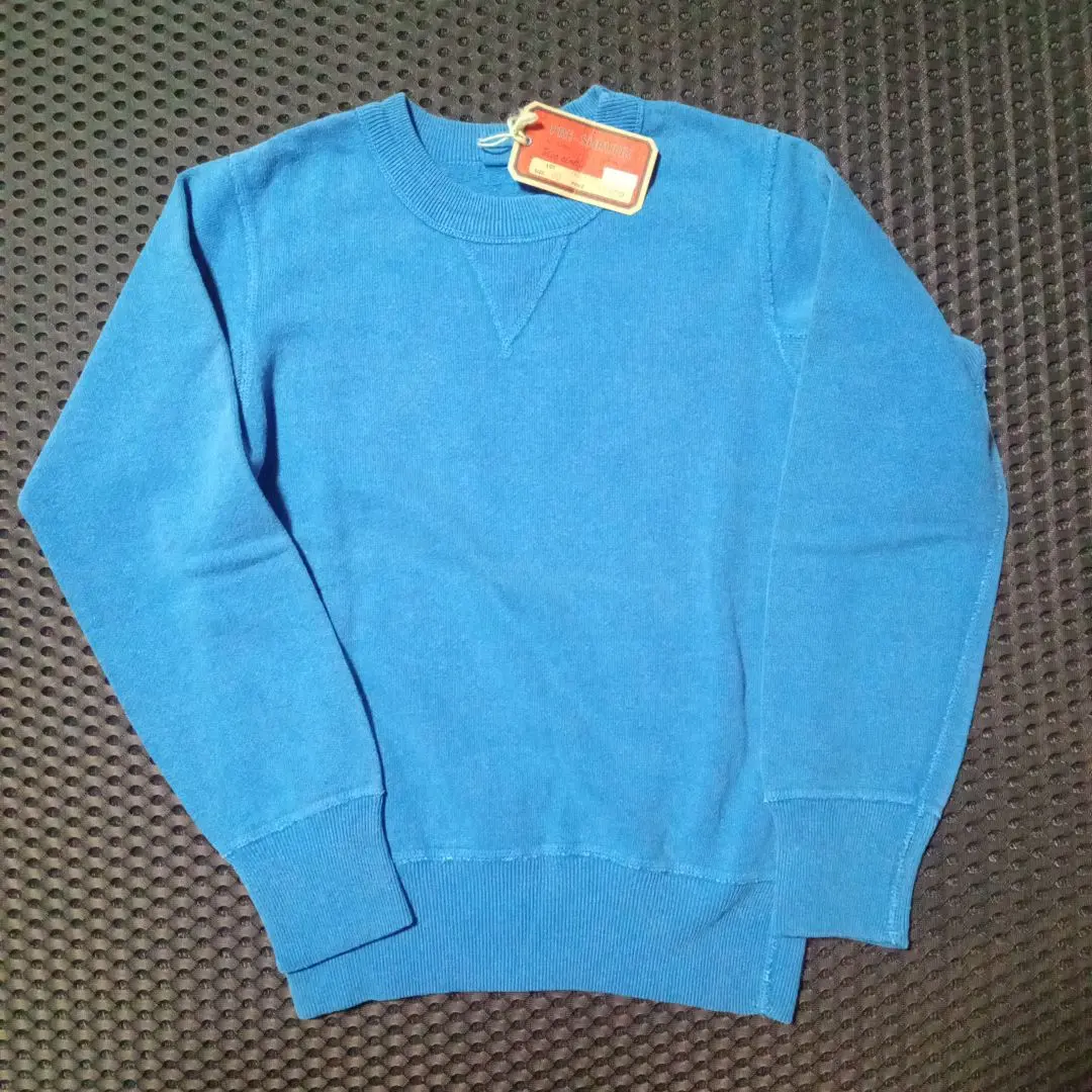 UESウエス　ダブル両Vガゼットスウェット　ネイビー　S FULLCOUNT」DOUBLE V SET IN SLEEVE MOTHER COTTON SWEAT