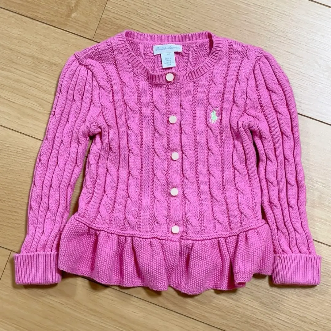 Thumbnail of ★Ralph Lauren Peplum Cardigan Pink 24M★