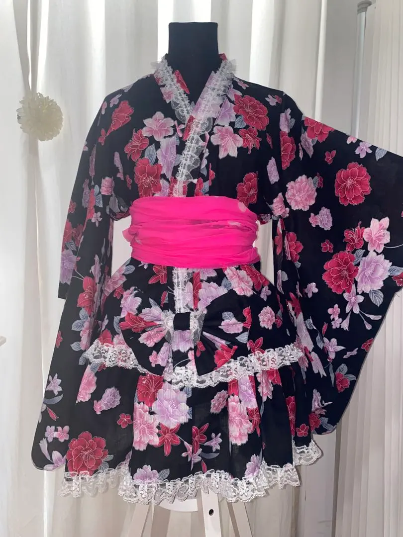 Thumbnail of Yukata dress, jirei (aesthetic), yukata and obi set, price negotiable