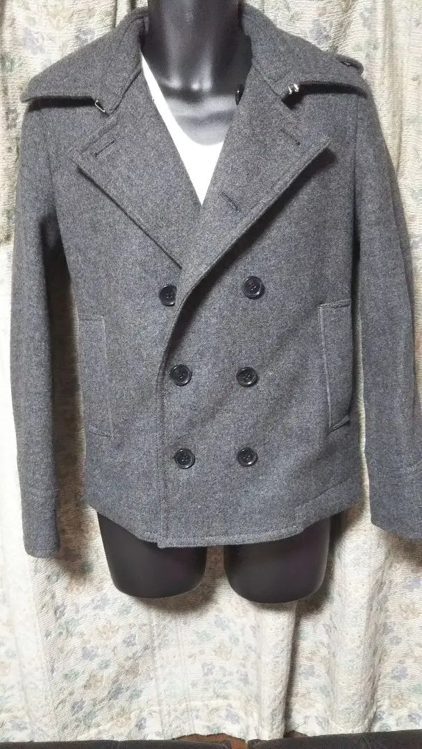 Thumbnail of ABAHOUSE Wool Pea Coat Gray Double Breasted