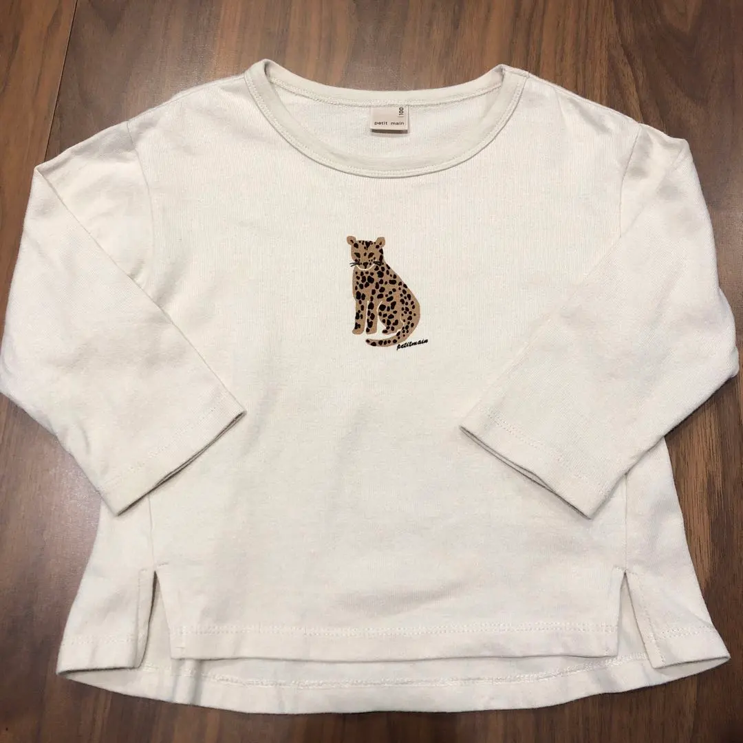 Thumbnail of petit main Leopard Print Cut-and-Sew Top 100cm