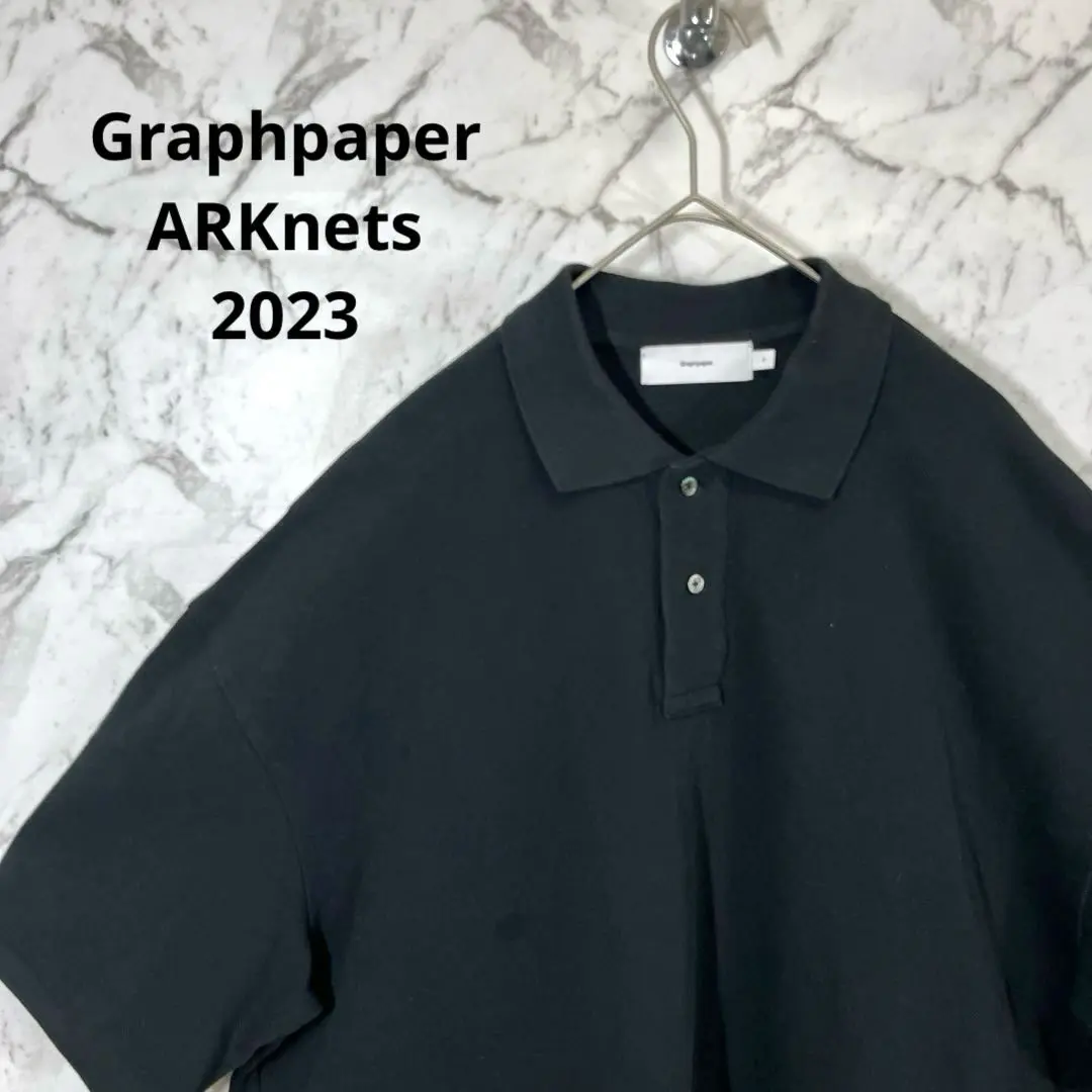 Graphpaper　ブラックポロシャツ 新品未使用 25SS 新作】WOMEN クールジャージポロシャツ ブラック