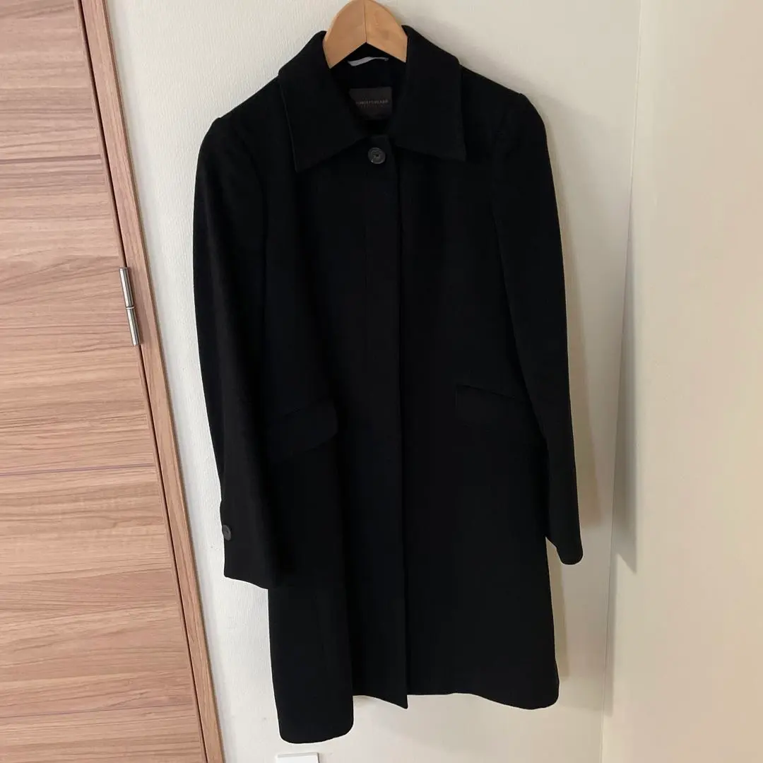 TOMORROWLAND 系列 喀什米爾黑色長大衣 的縮圖