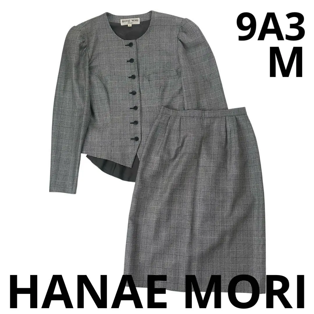 Thumbnail of Hanae Mori Setup, Size 9, Glen Check, with Ribbon, M