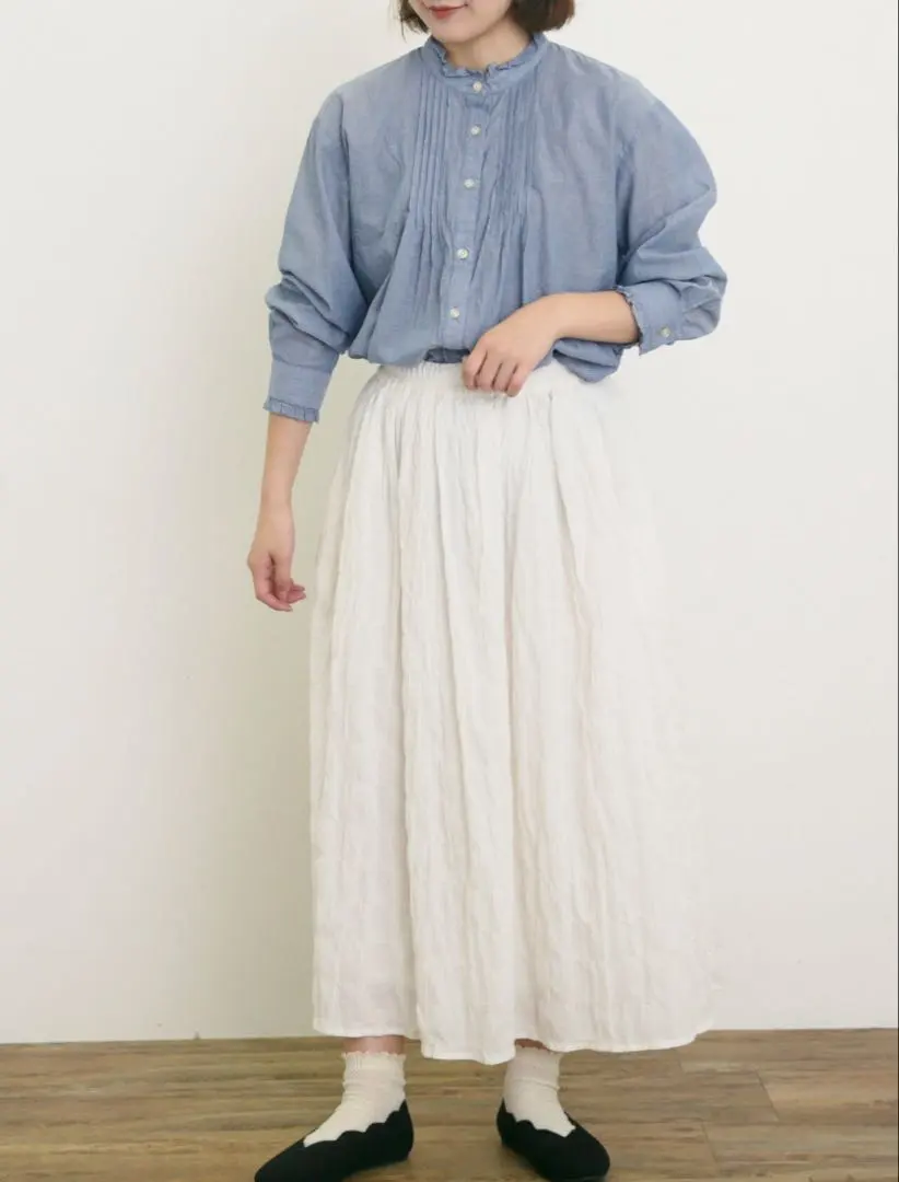 Thumbnail of Samansa Mos2 Pattern Assortment Gathered Skirt - Off White