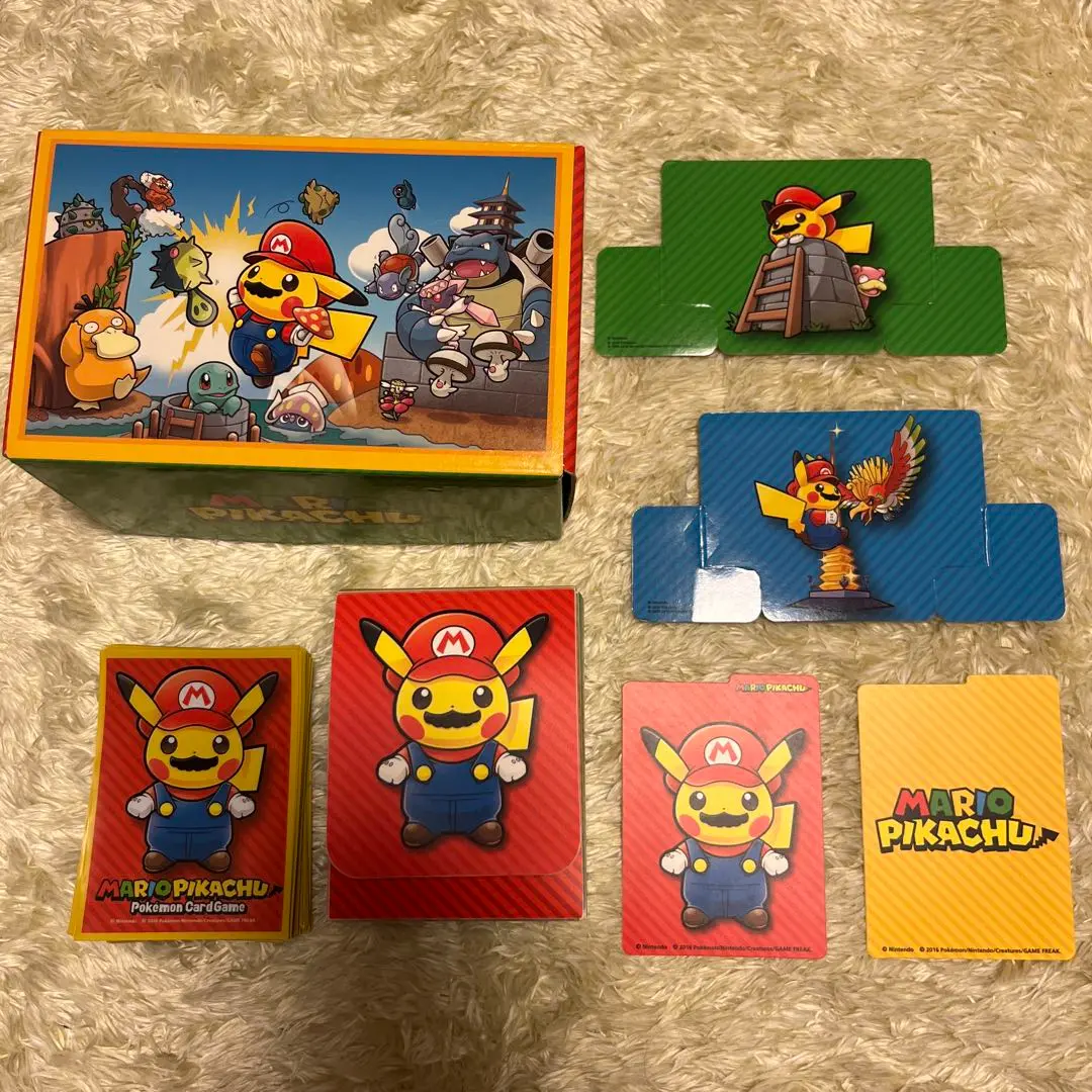 貝*柱様 【レア品】マリオピカチュウ　デッキケース　ポケカ　ポケモンカードケース 貝*柱様 【レア品】マリオピカチュウ デッキケース ポケカ