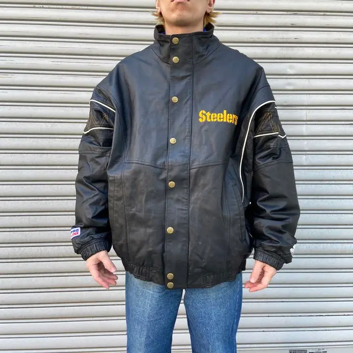 STARTER 90s レザー ジャケット スターター ブルゾン jacket STARTER スターター スタジャン メンズ レディース 30代 40代 50