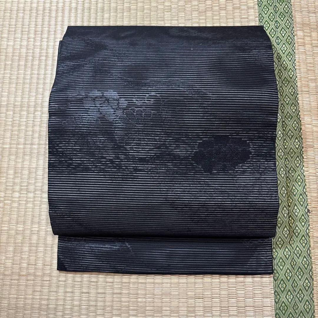 Thumbnail of Nagoya obi, six-patterned, for mourning wear, summer obi, Aa90D22