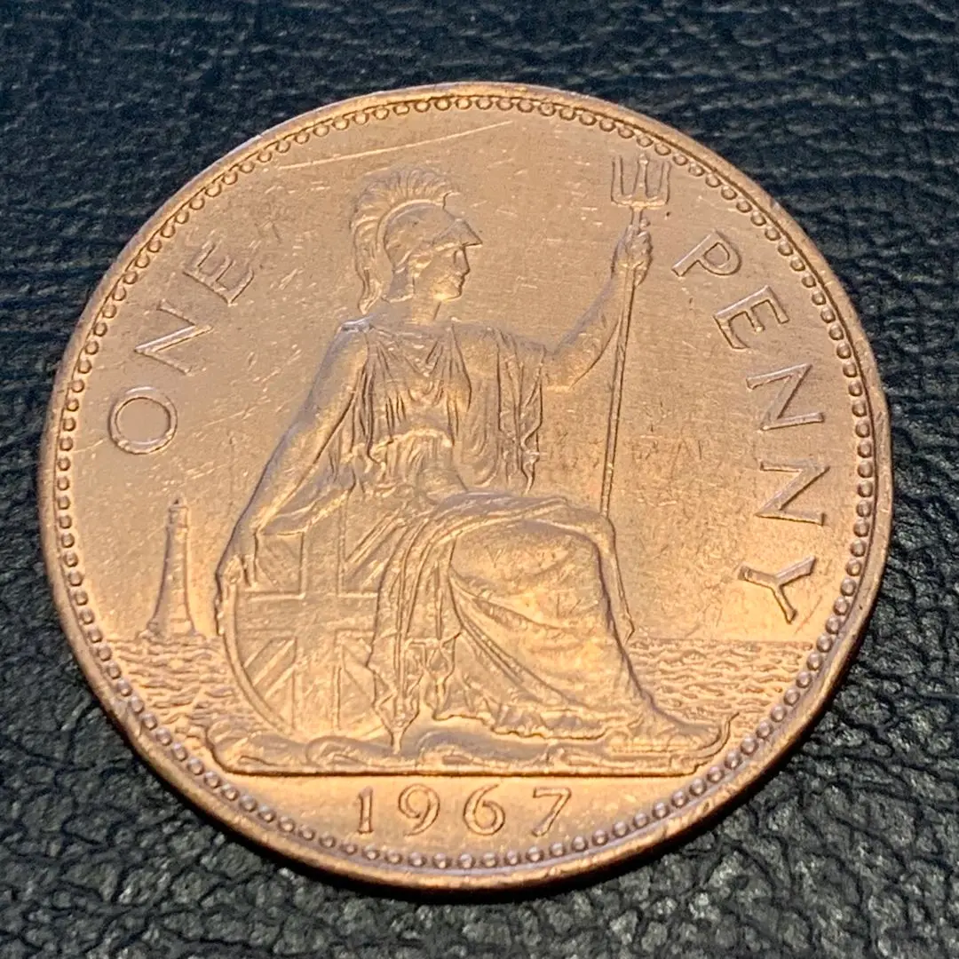 古銭 イギリス 1967年 1ペニー 銅貨 準未使用 - メルカリ