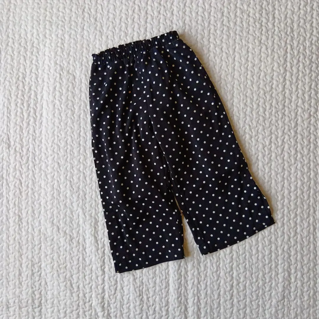Thumbnail of petit main Black and white polka dot long pants Kids 110