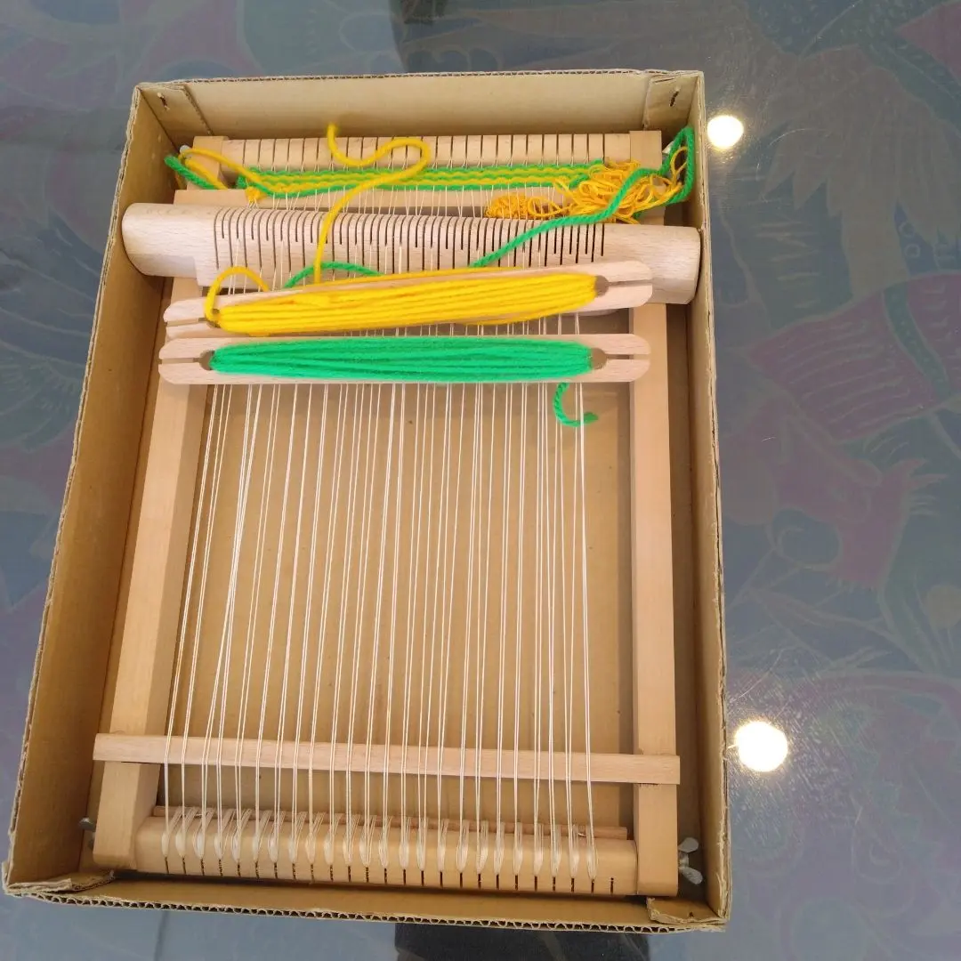 トコ❗　卓上機織り機　本格四枚ソウコウ　部品欠品は自作です❗　要コメント❗ Yahoo!オークション -「手織り 織り機」(その他) (編物)の落札