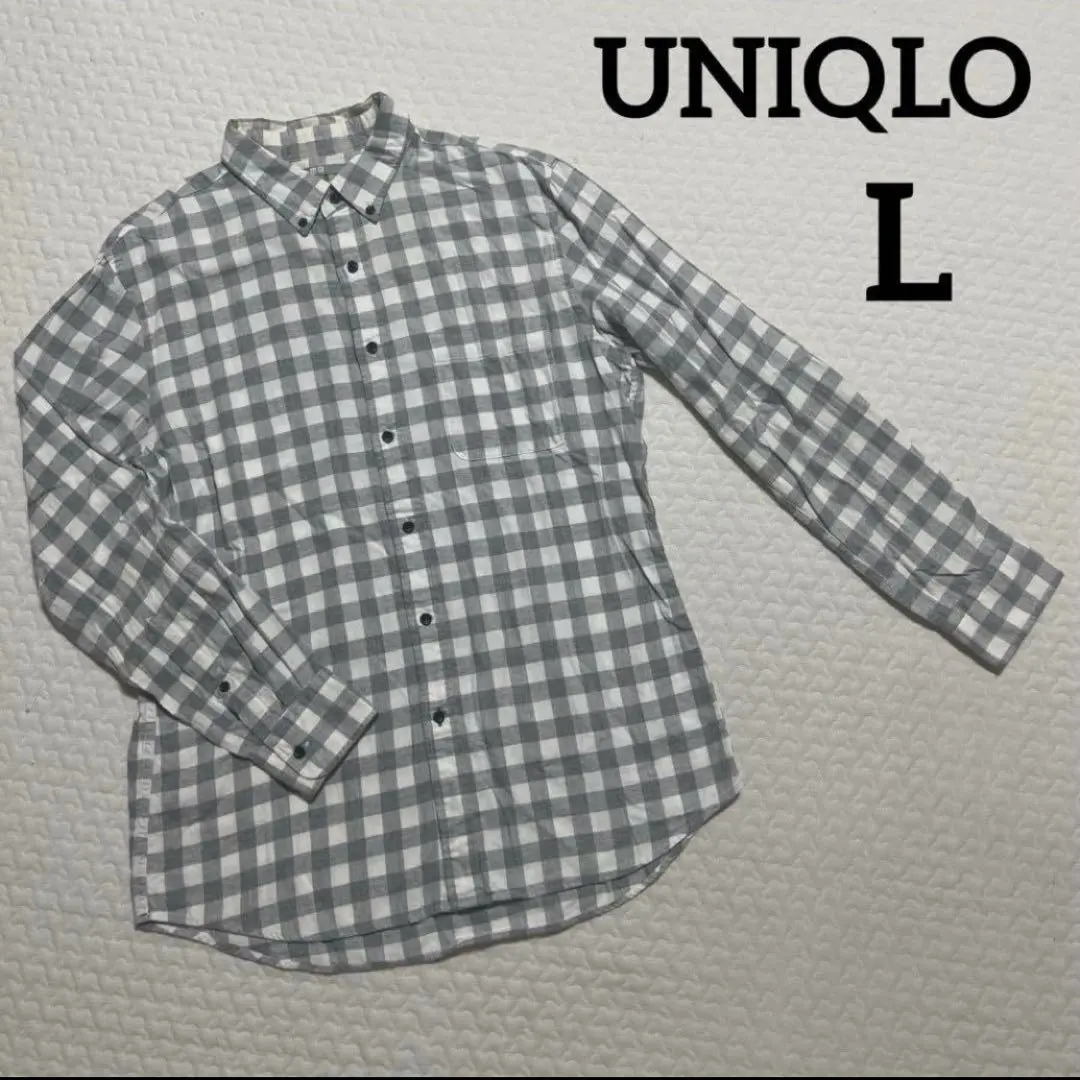 Thumbnail of UNIQLO Flannel Check Shirt Gingham Check Gray [Anonymous Delivery]