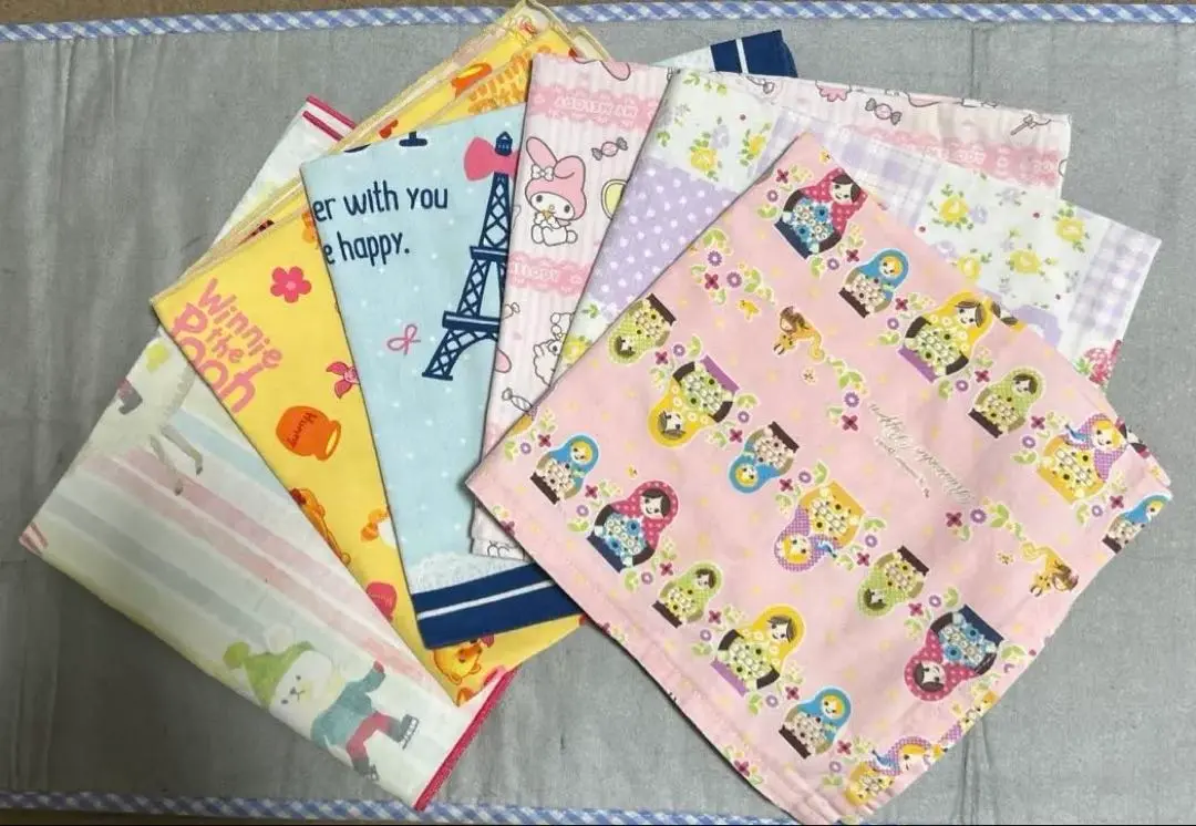 Thumbnail of Used handmade napkins and lunch bag, placemat for girls