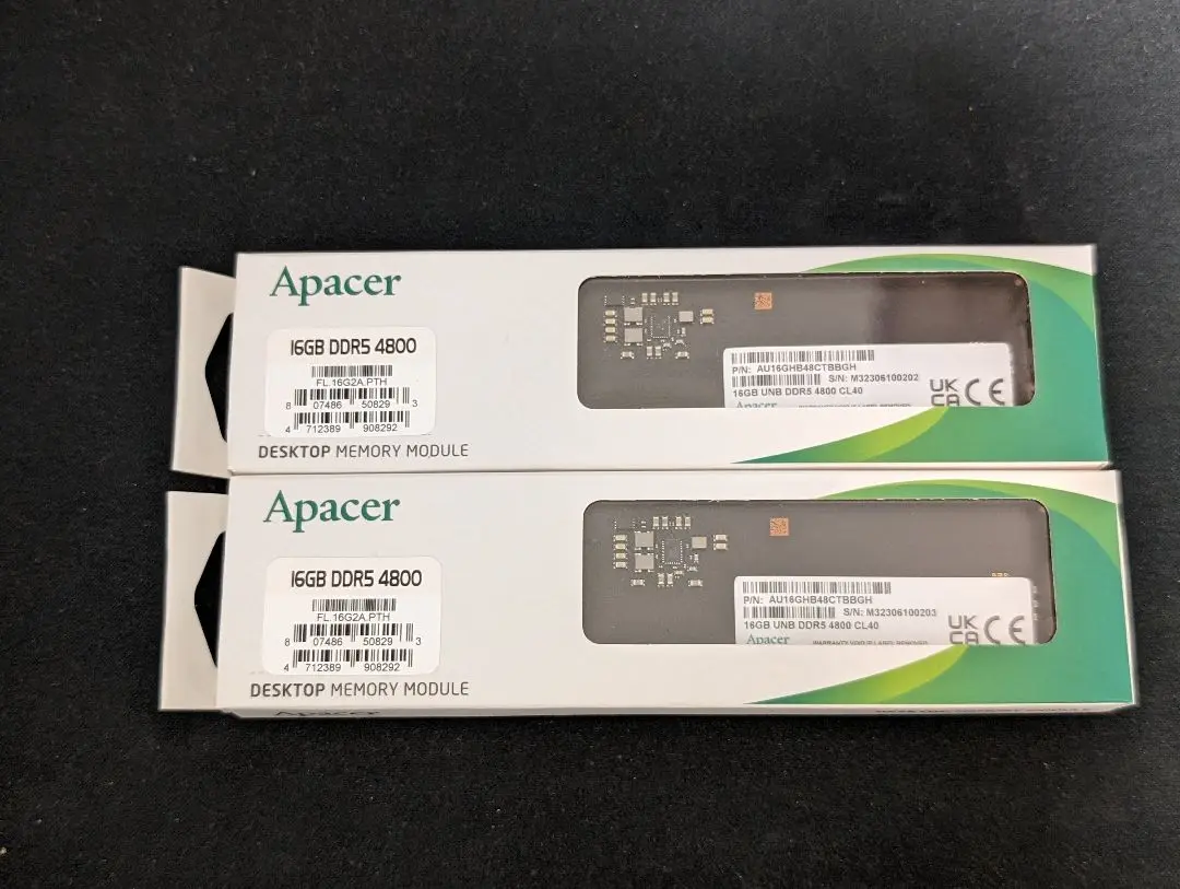 メモリー Apacer DDR5 4800 16GBx2 標準型メモリモジュール DDR5 Desktop Memory Module - Apacer