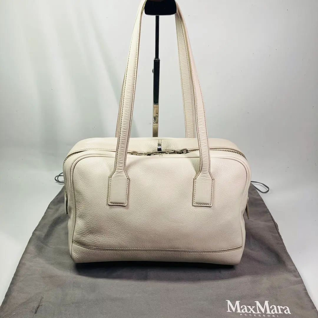 Thumbnail of Excellent Condition MaxMara Handbag Mini Boston Turn Lock Off-White