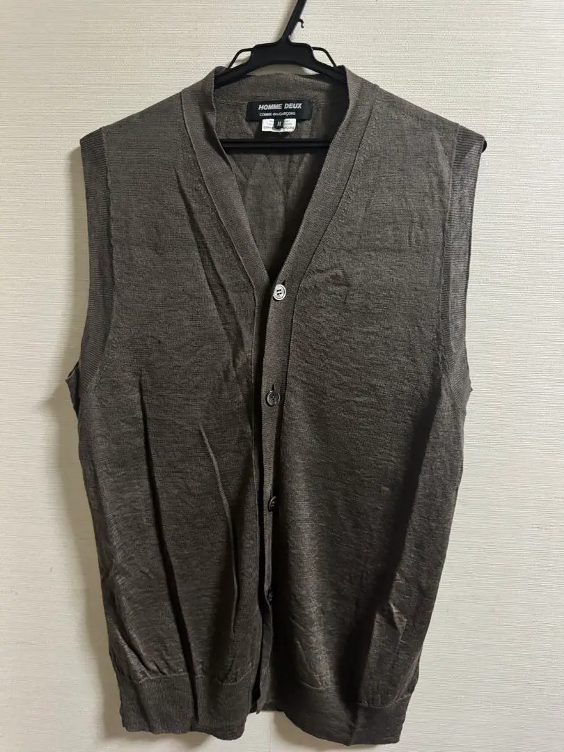 コムデギャルソンオムドゥ カーキ　ベスト コムデギャルソンオム 24SS チェックジップアップベスト style