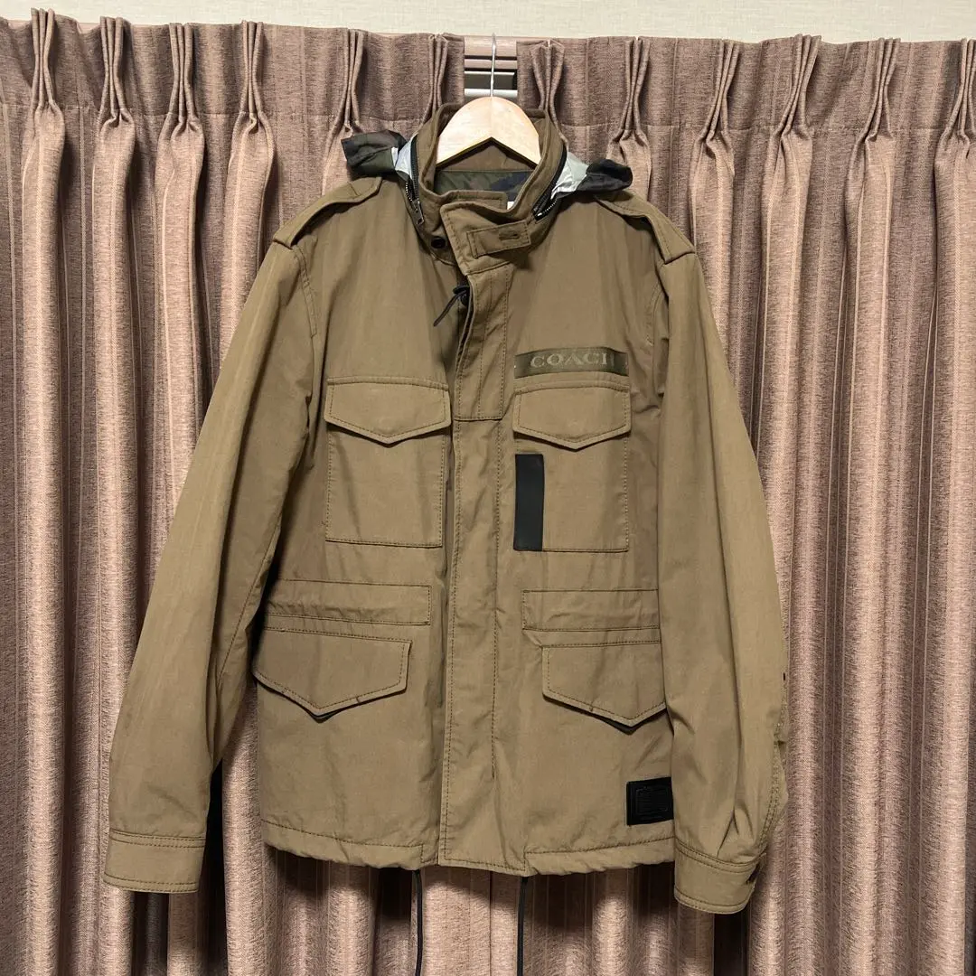 【新品 未使用】COACH ミリタリー ジャケット　コーチ 中古・古着通販】COACH (コーチ) ミリタリージャケット ネイビー
