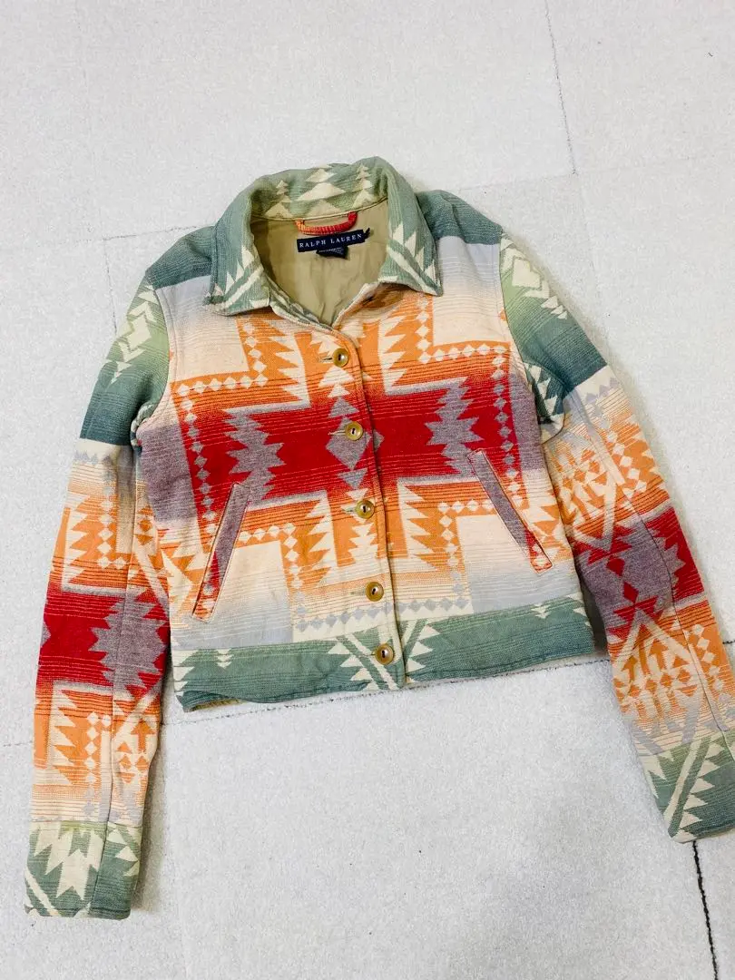RALPH LAUREN　米国製　ナバホ リネンシルク　ネイティブジャケット麻絹 2025年最新】Ralph Lauren ジャケット ナバホの人気アイテム