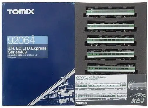 新品未使用92064 TOMIX 489系 特急 あさま 基本５両セット Amazon | TOMIX 92064 JR 489系 特急電車 (あさま) 基本セット N