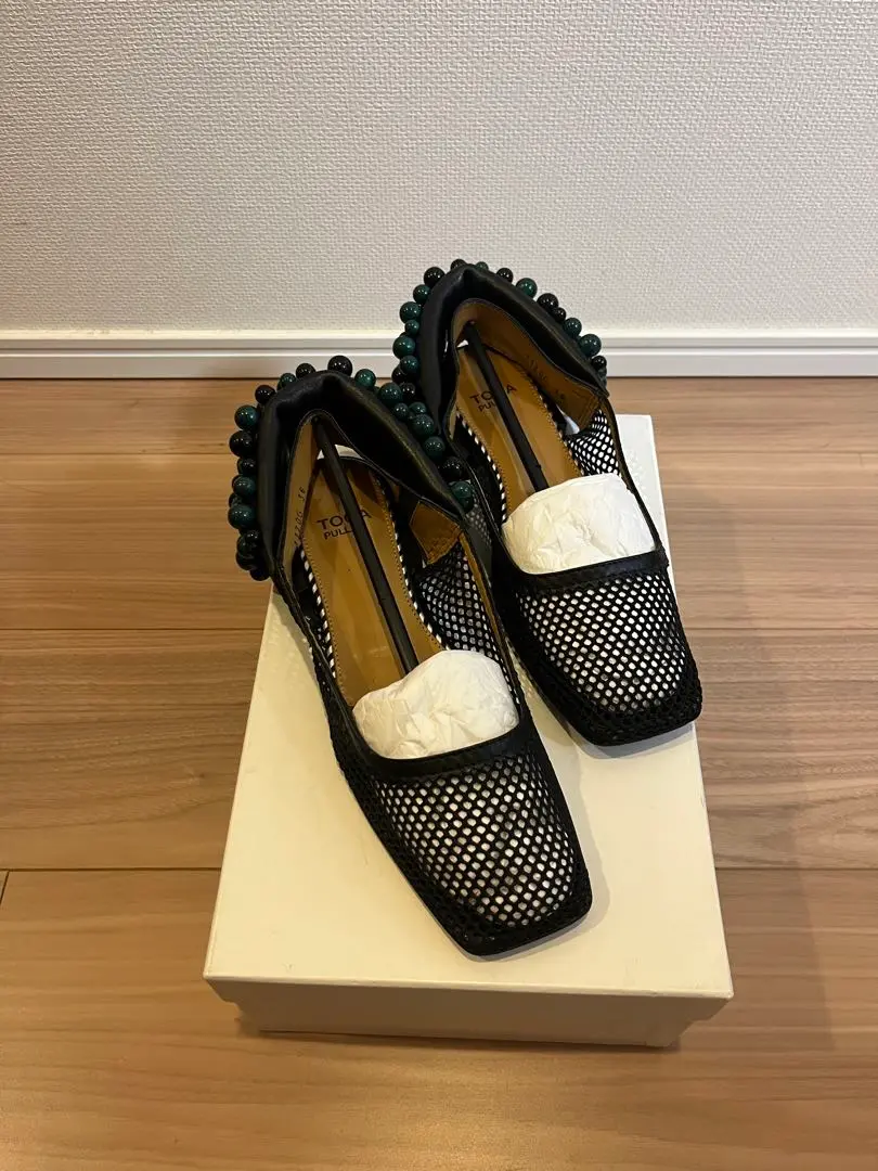 TOGA PULLA トーガプルラ メッシュ フラットシューズ 36サイズ 黒 TOGA PULLA トーガプルラ メッシュ フラットシューズ 36サイズ