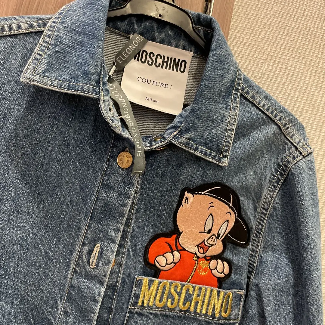 Moschino デニムジャケット　(希少品) 2025年最新】MOSCHINO レディース Gジャン・デニムジャケット