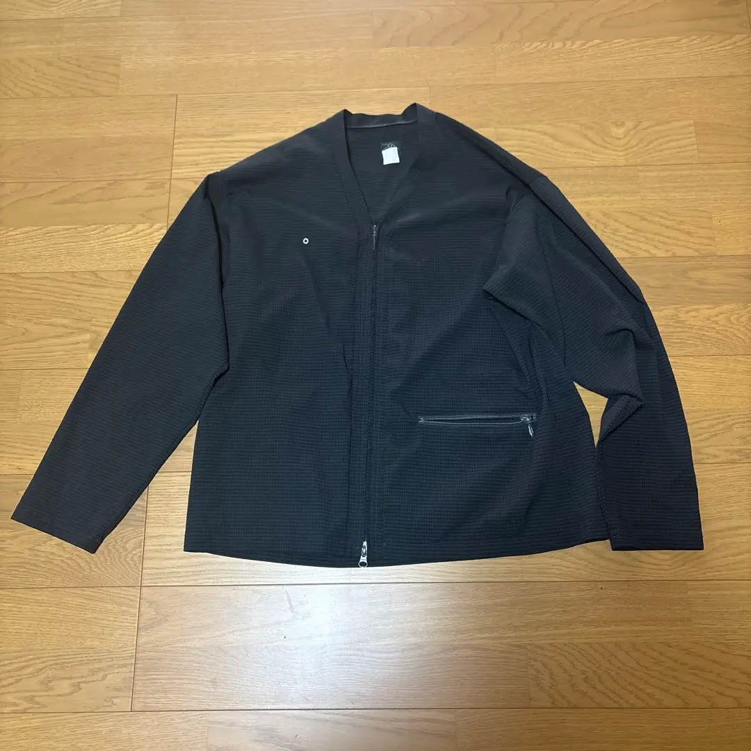 POST O'ALLS ノーカラージャケット ネイビー POST O'ALLS 【値下げ】POST O'ALLS ウールノーカラージャケット