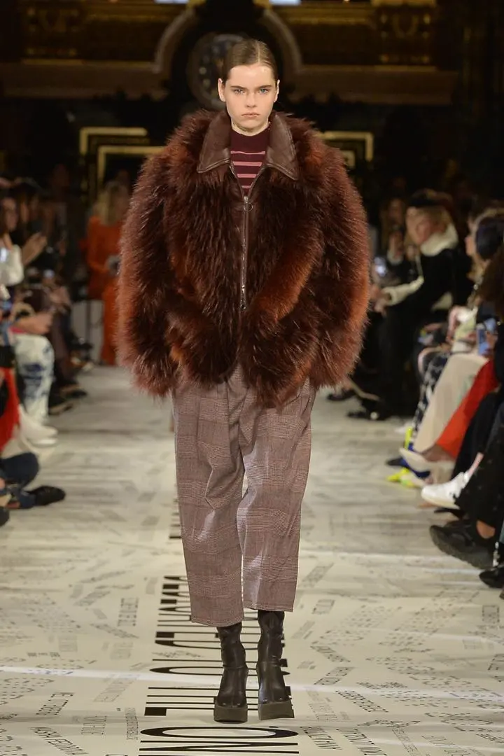STELLA McCARTNEY 黒ファーコート　36 STELLA McCARTNEY(ステラマッカートニー) ロングファーコート