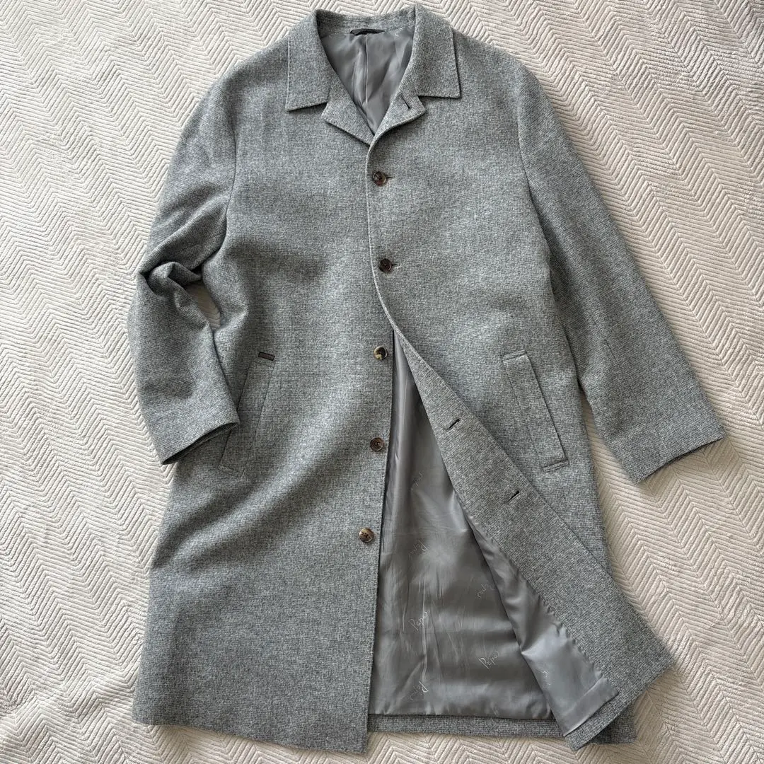 Thumbnail of 【Excellent Condition】Papas Long Chester Coat, Lined with Logo, Gray, Size 46