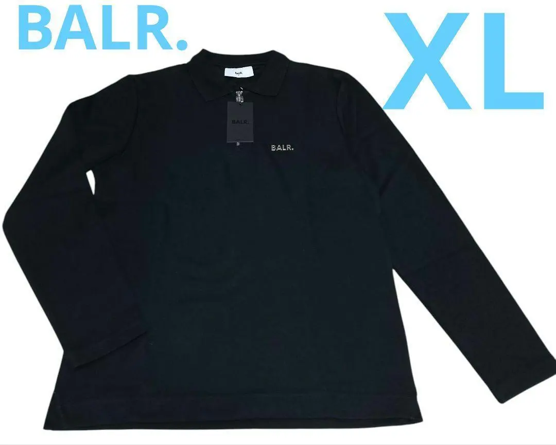 Thumbnail of New, Unused ✨ q BALR. Black Polo Shirt Long Sleeve with Metal Logo