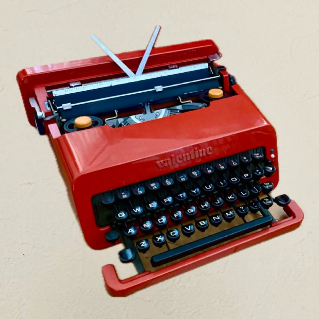 valentine タイプライター 赤 2025年最新】olivetti オリベッティ タイプライター 34の人気